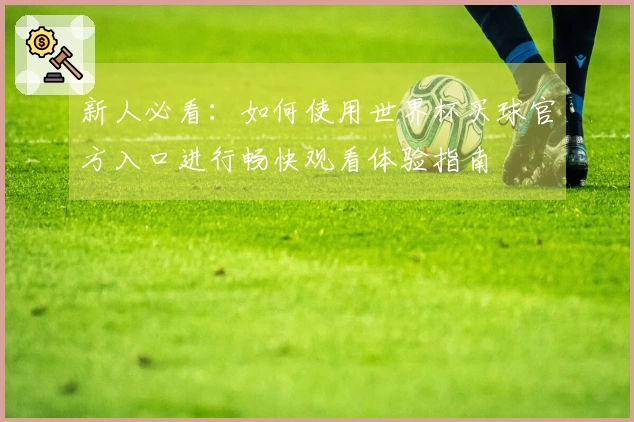 新人必看：如何使用世界杯买球官方入口进行畅快观看体验指南